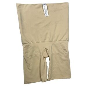 ASSETS by SPANX Womens Shaping Shorts Beige Control Waist Leggings Medium